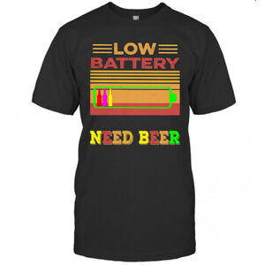Low Battery Need BeerRetro T-Shirt